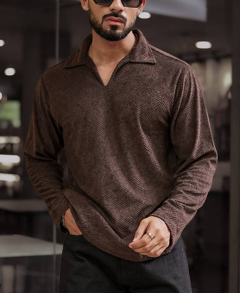 Forest Brown Regular Fit Full Sleeves Tshirt Buy @ ₹999