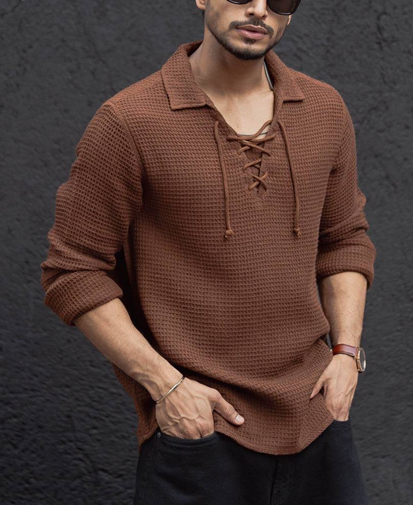 Brown Regular Fit Full Sleeves Shirt Buy @ ₹1199