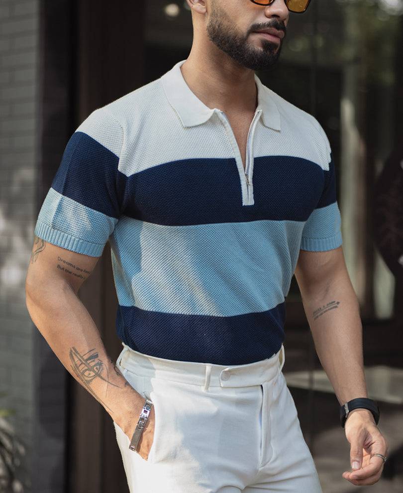 Multi Colour Knits Regular Fit Half Sleeves Tshirt Buy @ ₹999