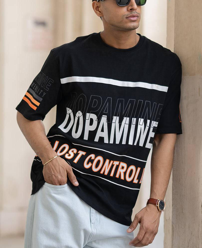 Black Oversized Half Sleeves Printed T-Shirt Buy @ ₹499