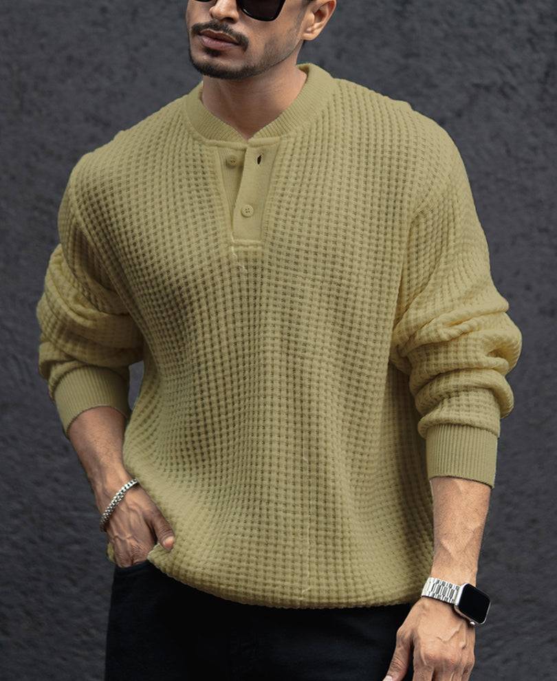 Olive Structured Full Sleeves T-Shirt Buy @ ₹699