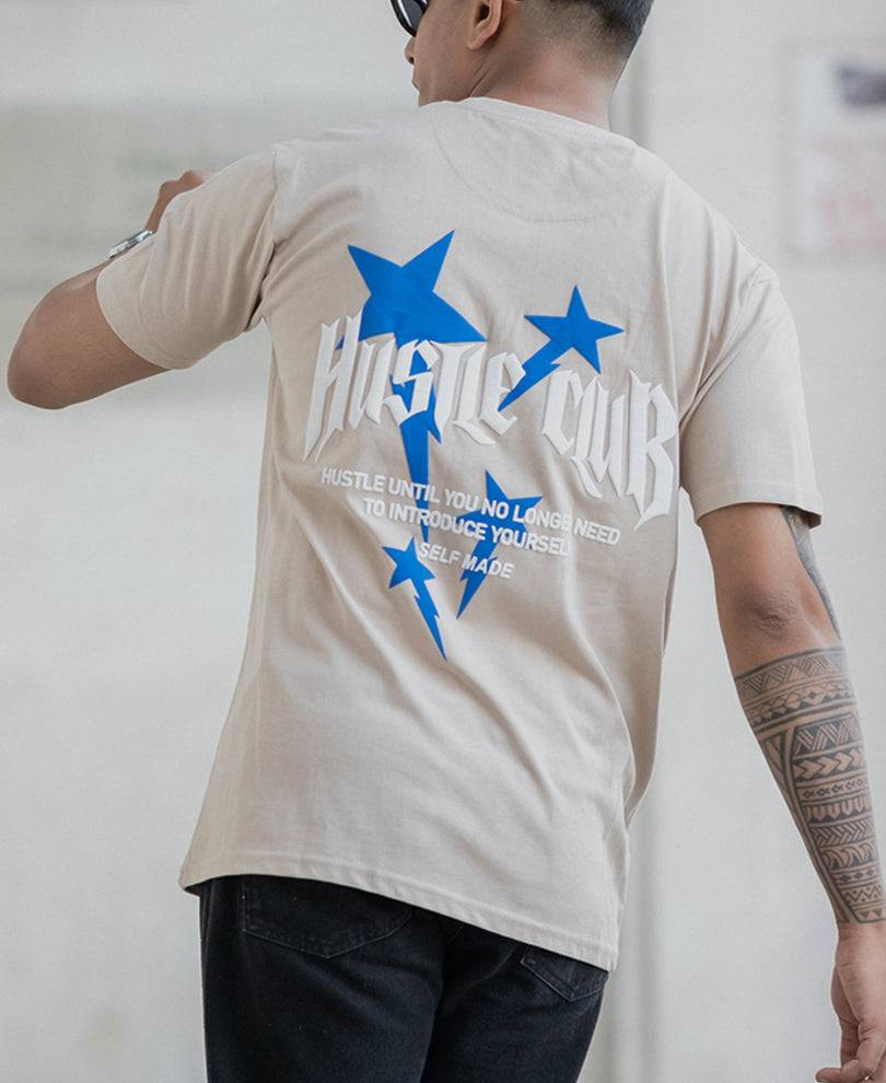 Beige Hustle Printed T-Shirt Buy @ ₹499