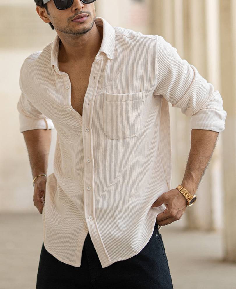 Light Fawn Regular Fit Full Sleeves Shirt Buy @ ₹1199