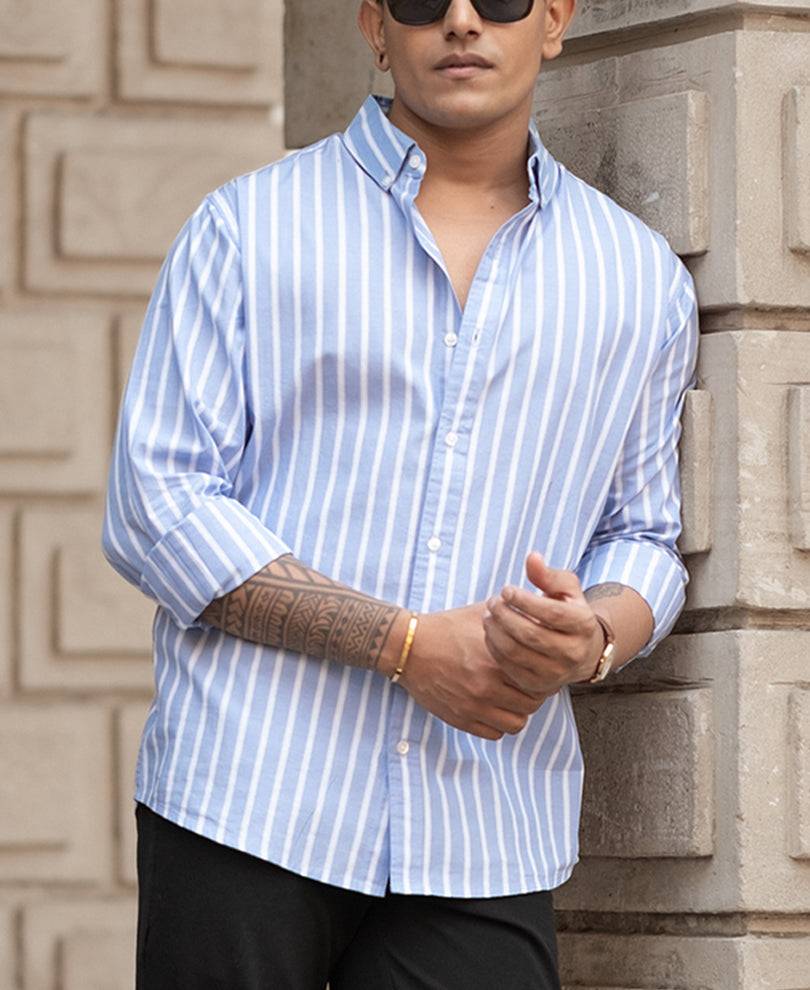 Blue Lightweight Striped Shirt Buy @ ₹999