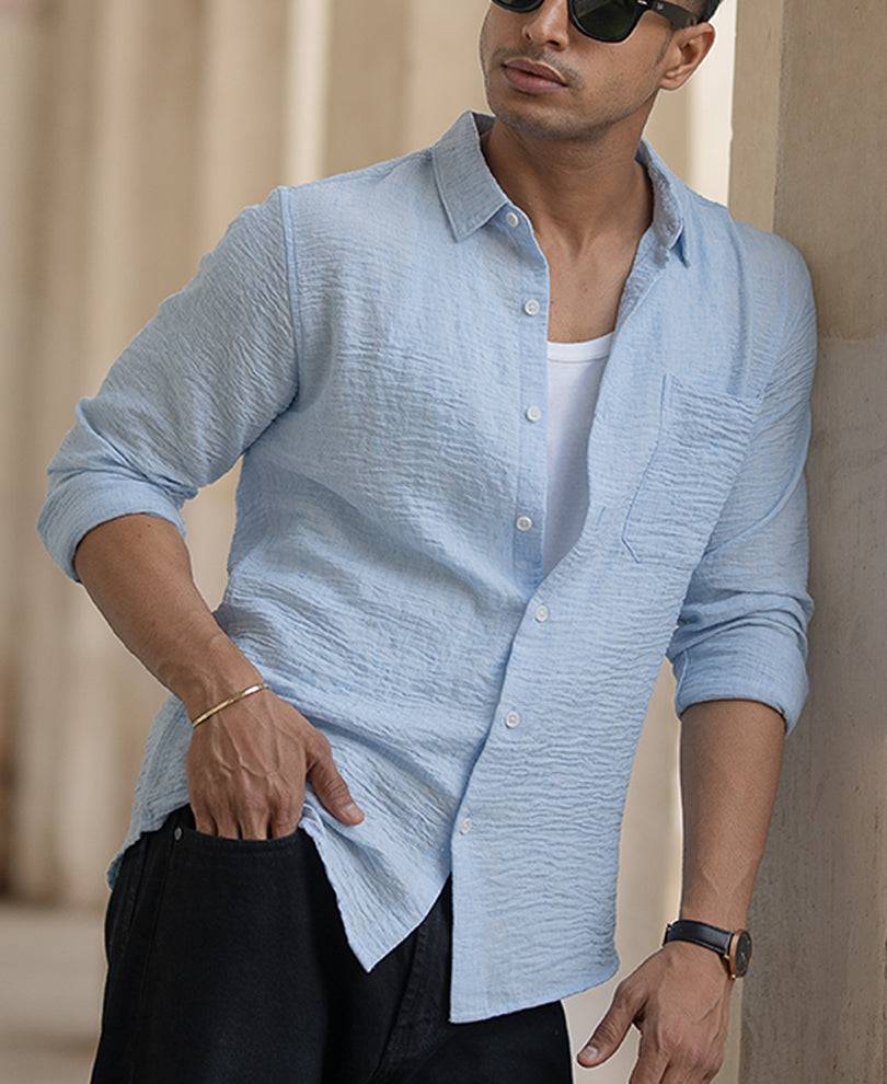 Blue Structured Shirt Buy @ ₹999