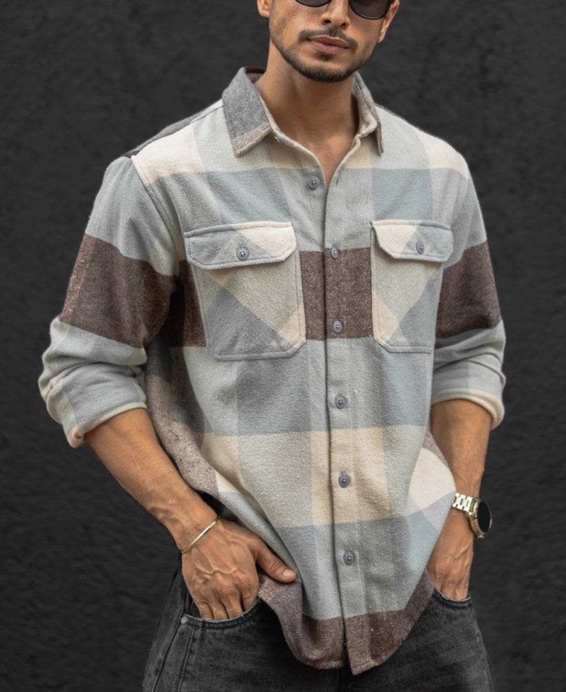 Multi Colour Double Pocket Regular Fit Full Sleeves Shirt Buy @ ₹1099