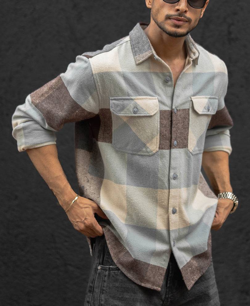 Multi Colour Double Pocket Regular Fit Full Sleeves Shirt Buy @ ₹1099