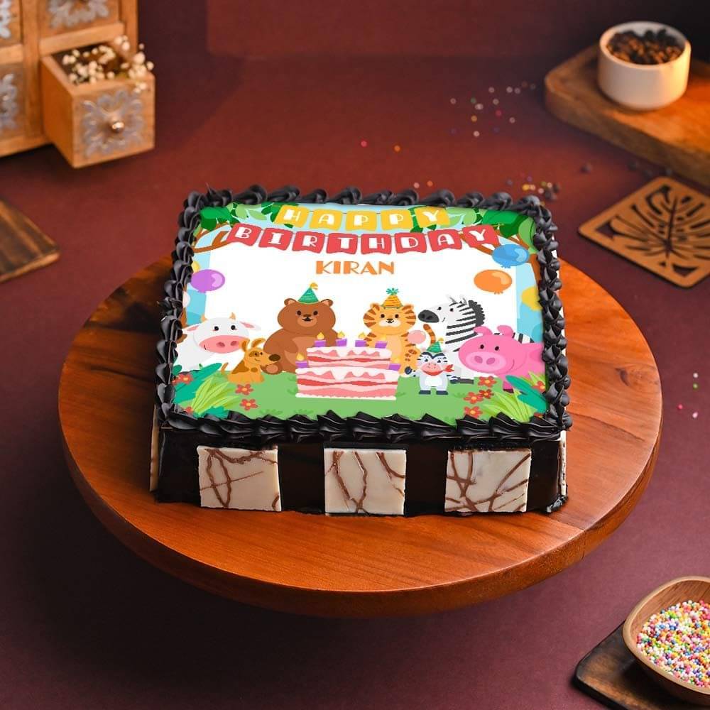Dreamy Jungle Photo Cake