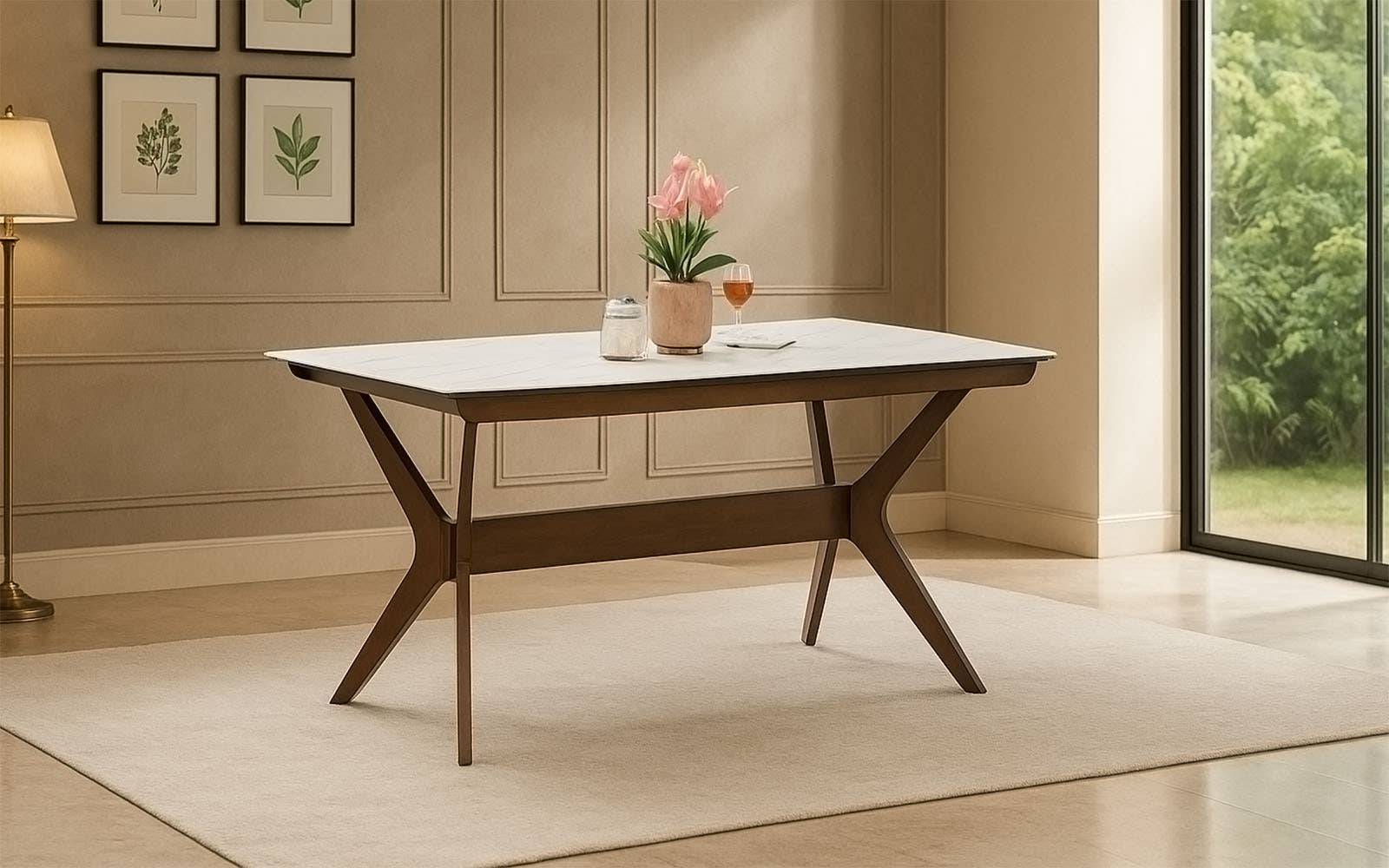Royaloak Chicago American Smart Top Dining Table Six Seater