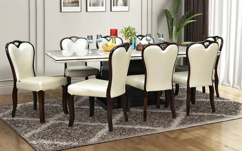 Royaloak Venice Italian Marble Dining Set 8 Seater