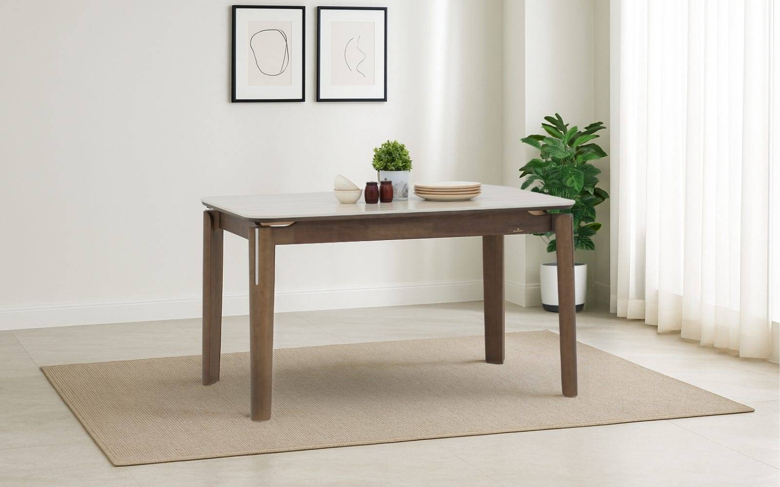 Royaloak Muar Malaysian Sintered Six Seater Top Dining Table
