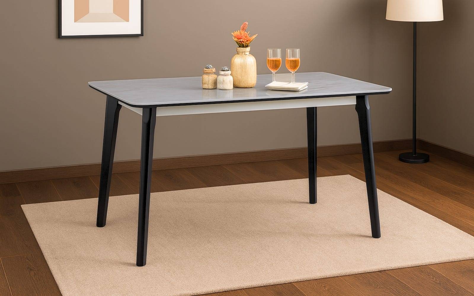 Royaloak Penang Malaysian Sintered Top Dining Table Four Seater
