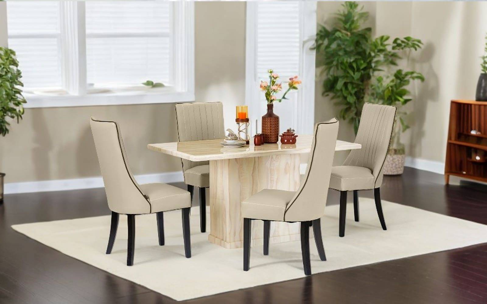 Royaloak Milan Italian Marble Dining 4 Seater