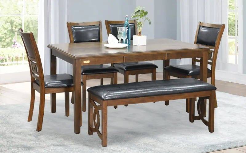 Royaloak New York American Wooden Dining Table Set 6 Seater