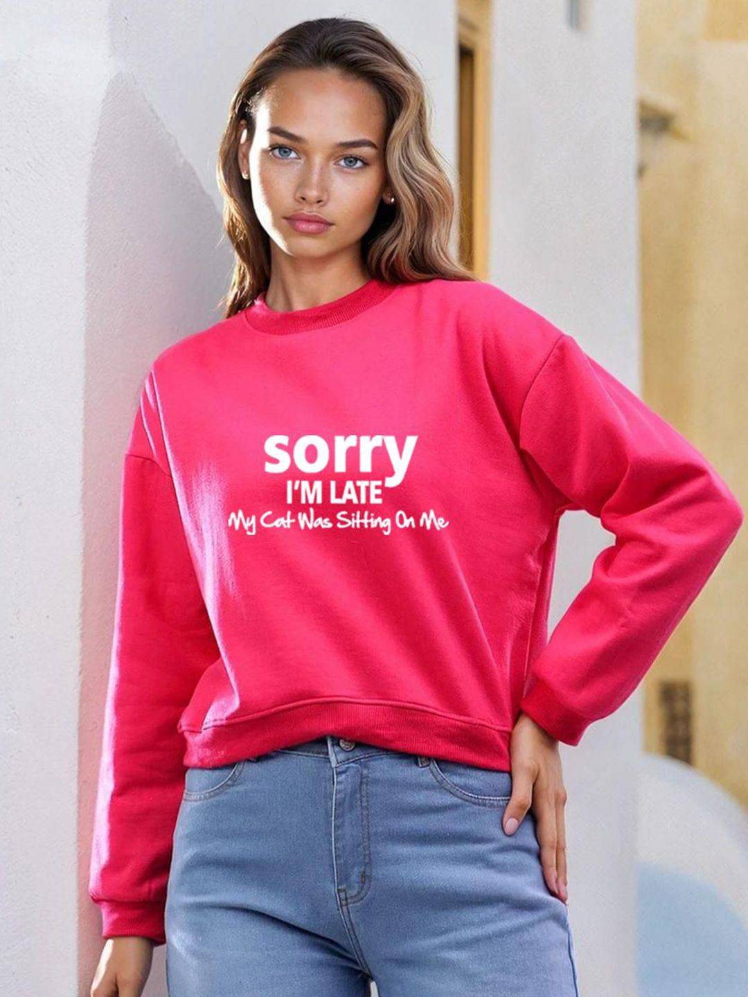 Kotty Women Typography Printed Full Sleeve Sweatshirt