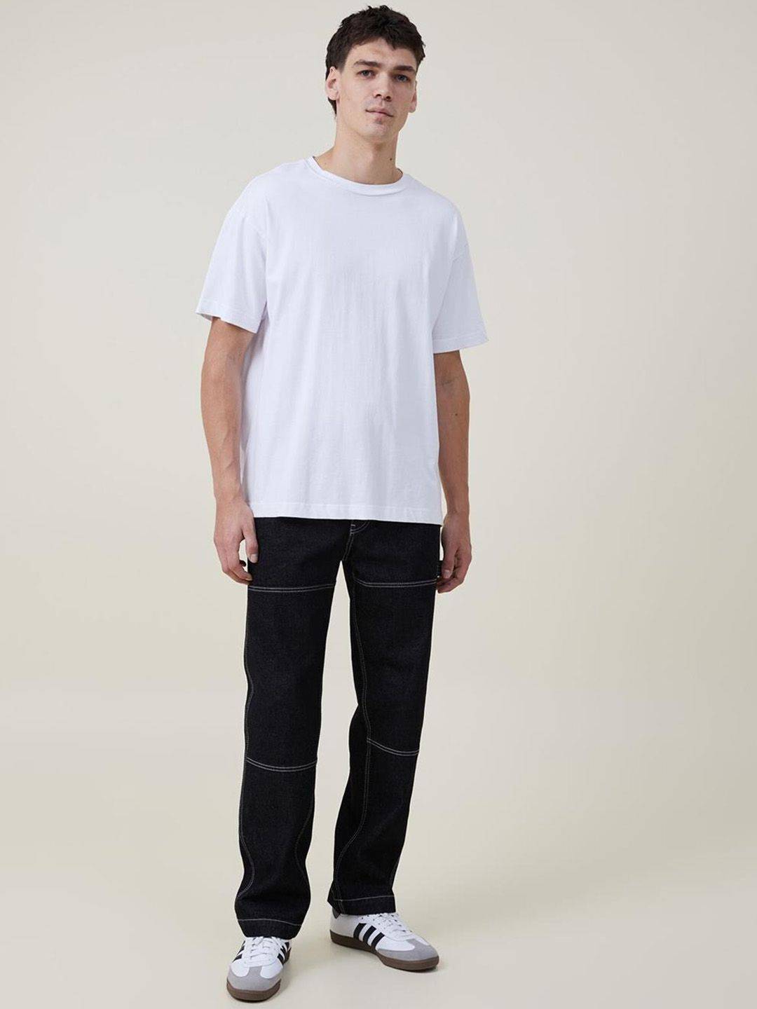 Kotty Men Jean Regular Fit Low-Rise Clean Look Stretchable Cotton Jeans