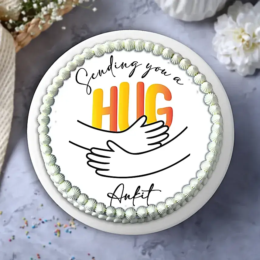 Sending You Hug Pineapple Cake Half Kg Eggless