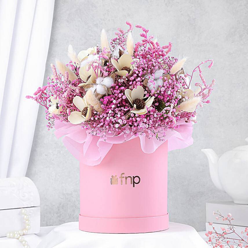 Elegant Aster & Feathered Floral Arrangement