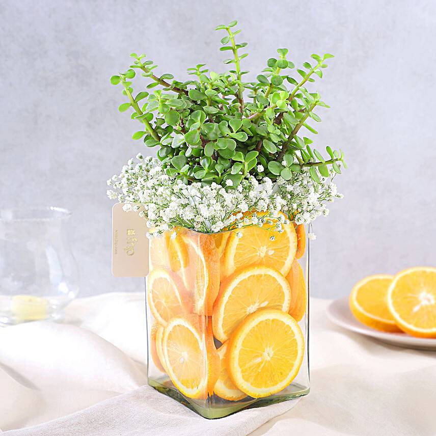 Elegant Jade and Citrus Fusion