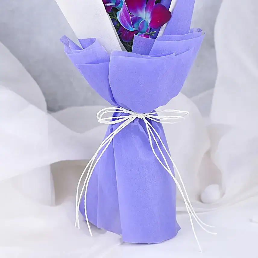 Enchanted Blue Orchid Flower Bouquet