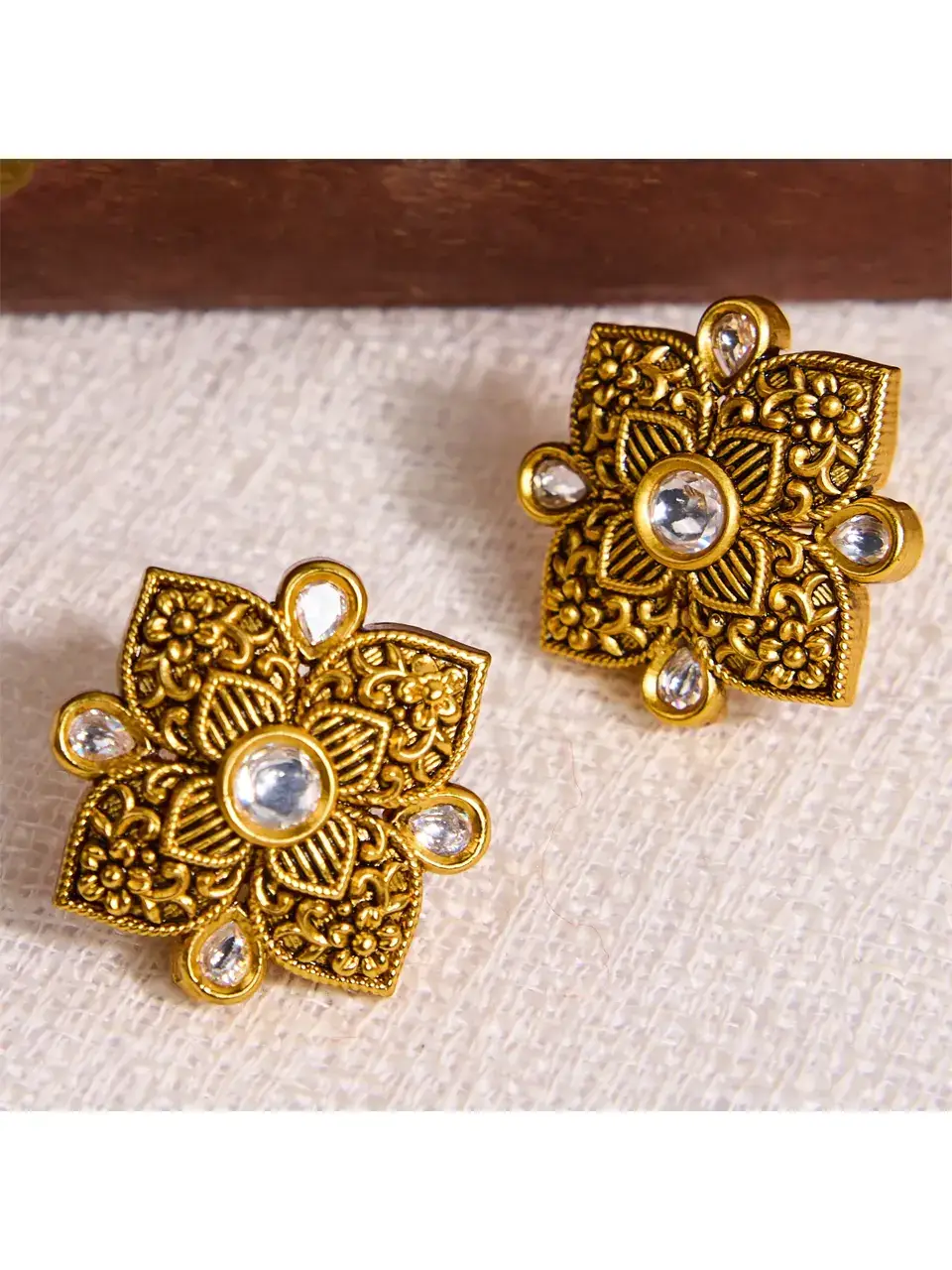 Sayda Jewels Ethereal Blossom Studs ER-RP-24 Buy @ ₹560