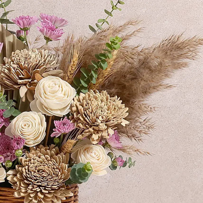 Everlasting Elegance Floral Basket