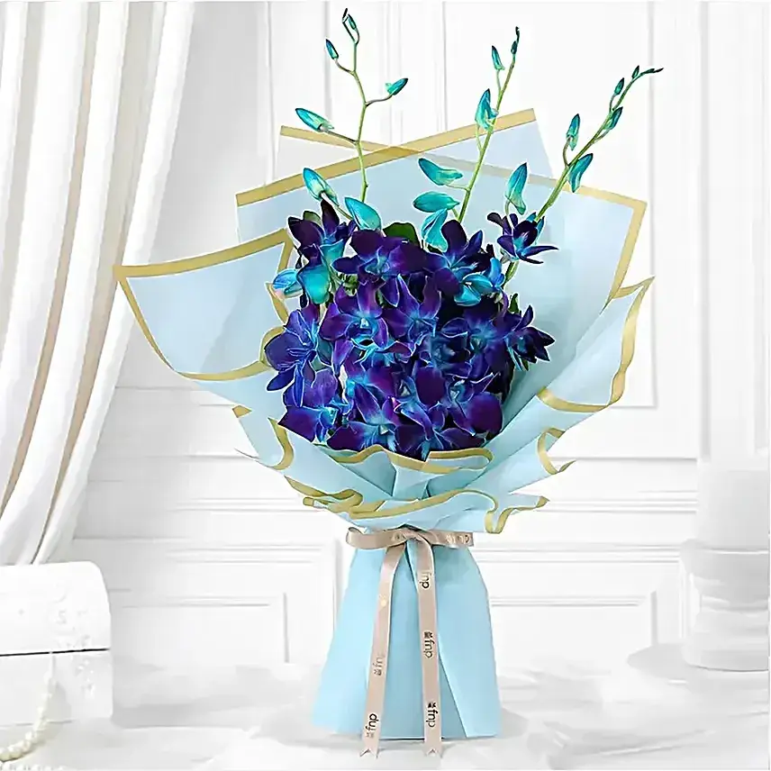 Exotic Blue Orchid Arrangement