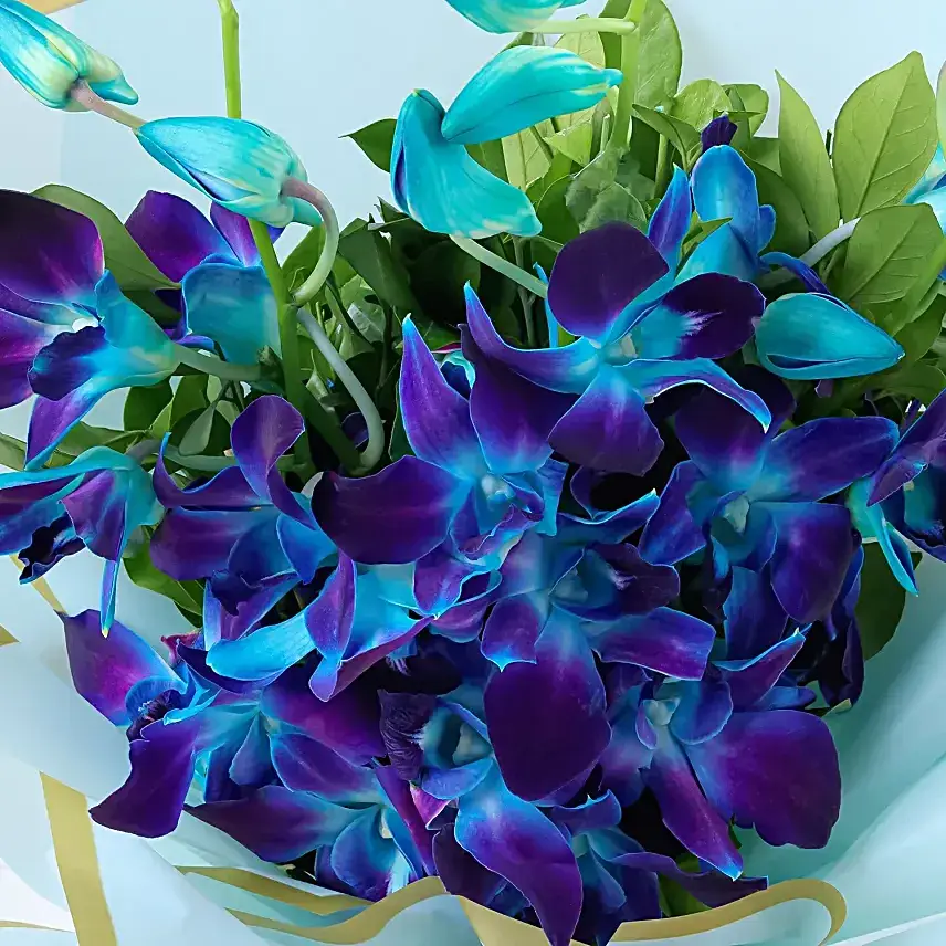 Exotic Blue Orchid Arrangement