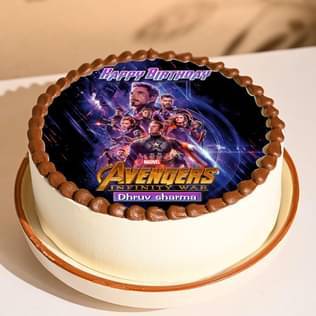 Avengers Theme Photo Cake