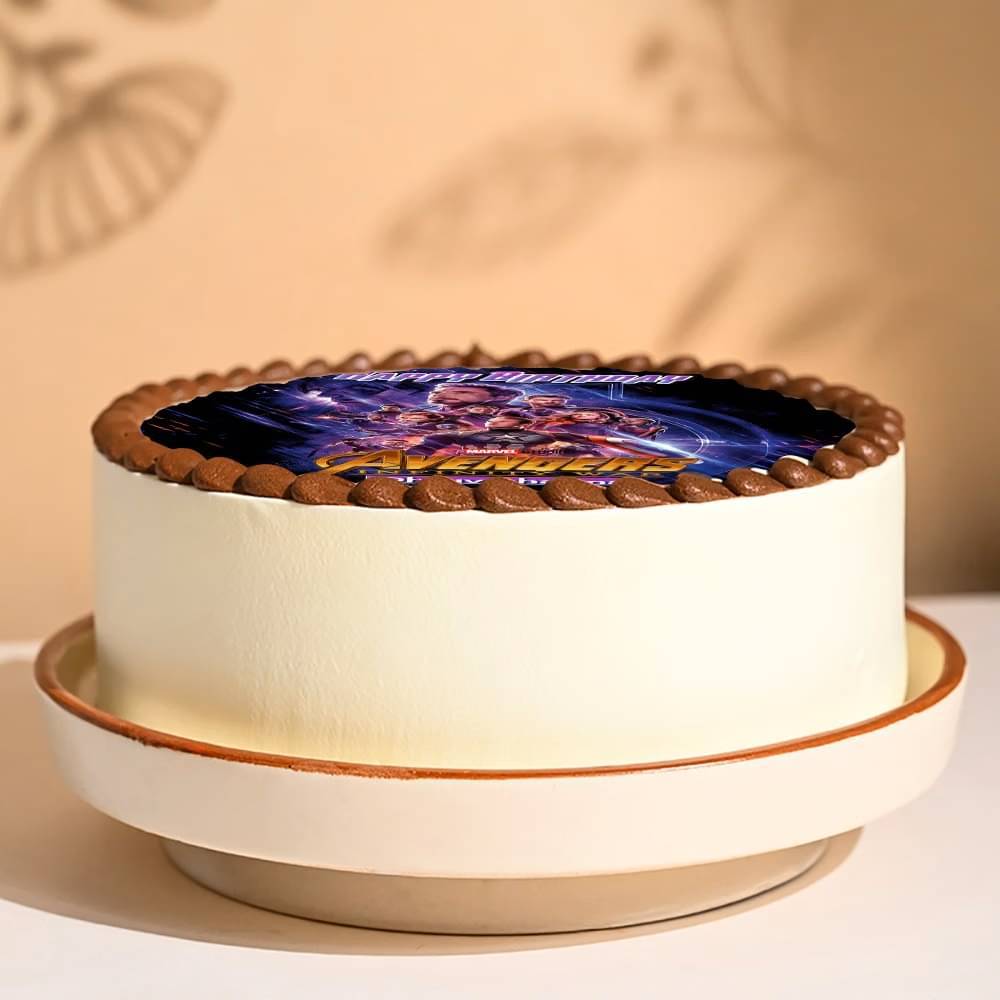 Avengers Theme Photo Cake