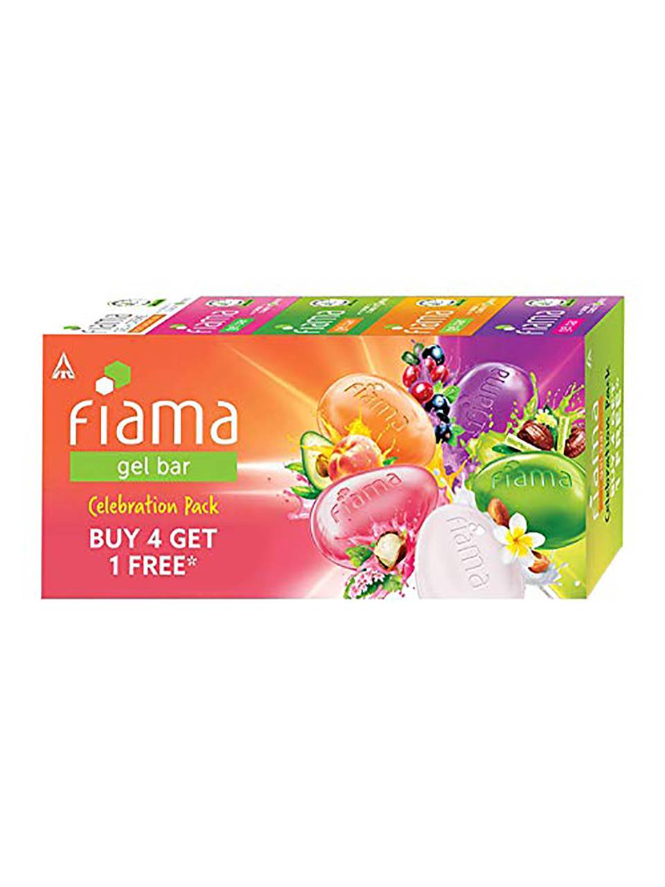 Fiama Gel Bar Celebration Pack (Buy 4 Get 1 Free) Buy only @ ₹372