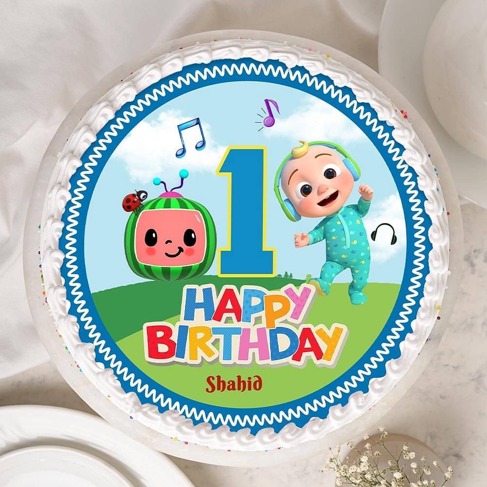Happy Birthday Cocomelon Cake