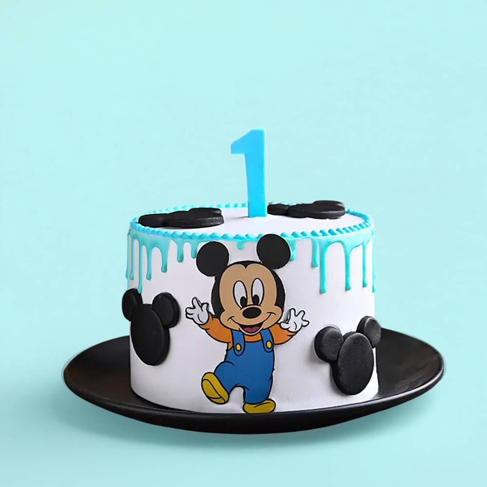 First Birthday Mickey Cake