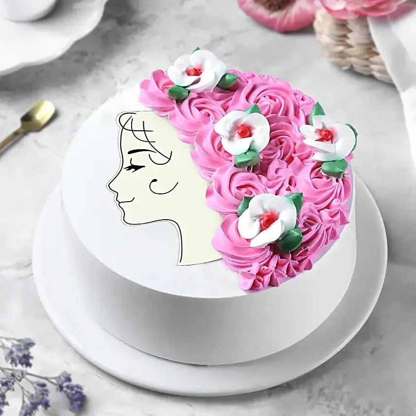 Floral Desire Pineapple Photo Cake Half Kg- Egg