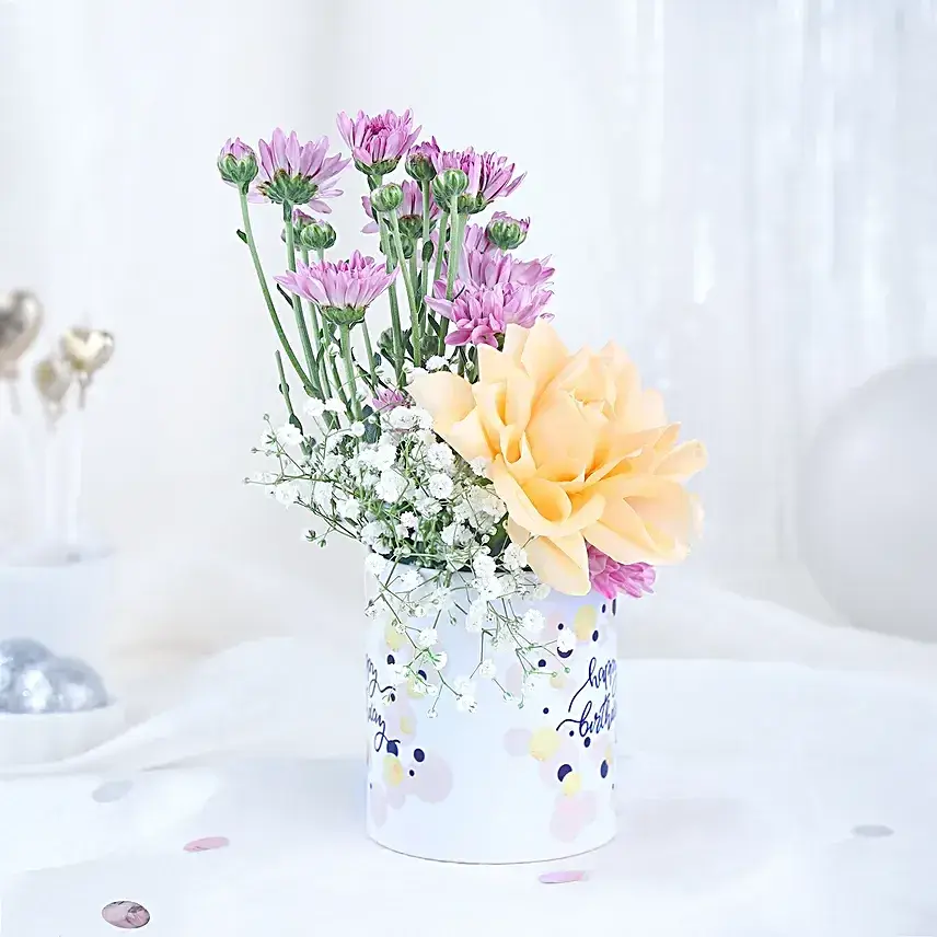 Flower Mug of Birthday Surprises