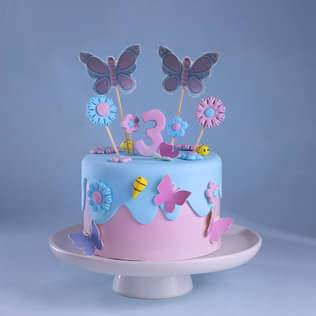 Fluttering Butterflies Theme Cake