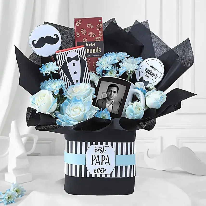 Best Dad Chocolate & Floral Gift Set