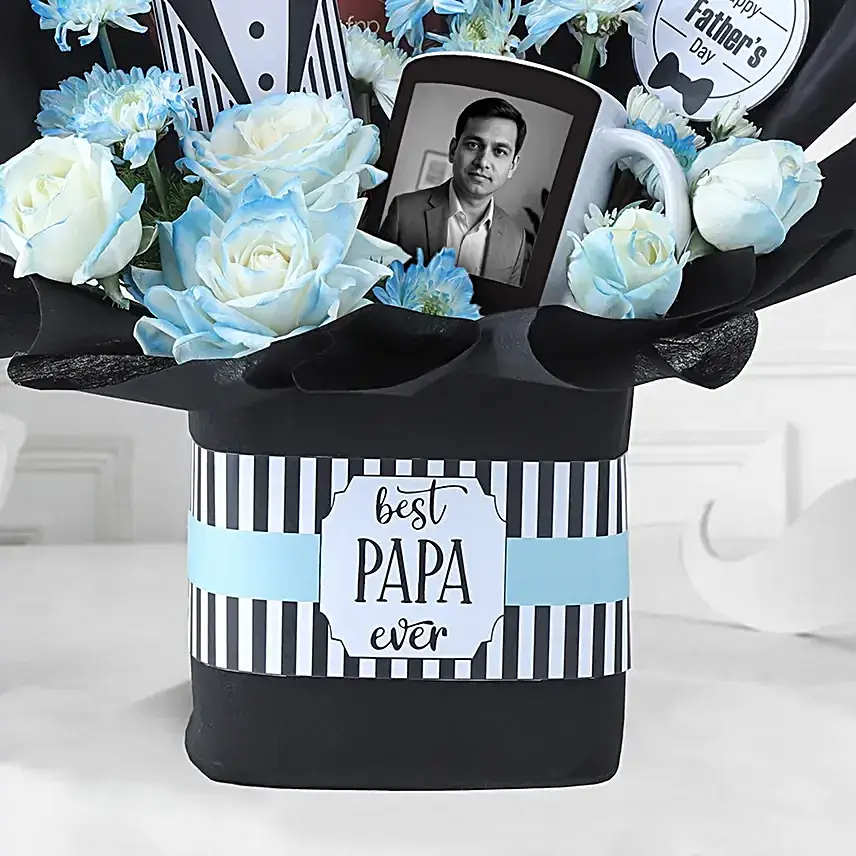 Best Dad Chocolate & Floral Gift Set