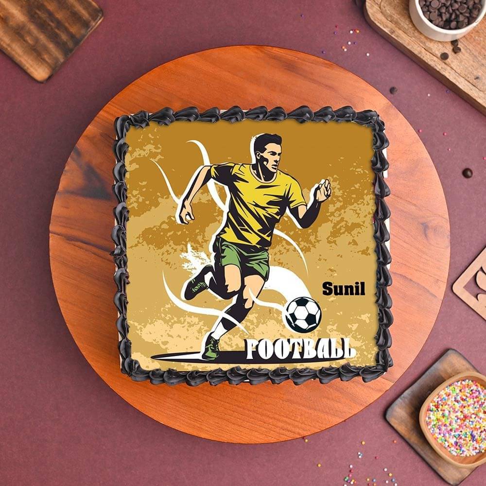 Football Fever Photo Cake