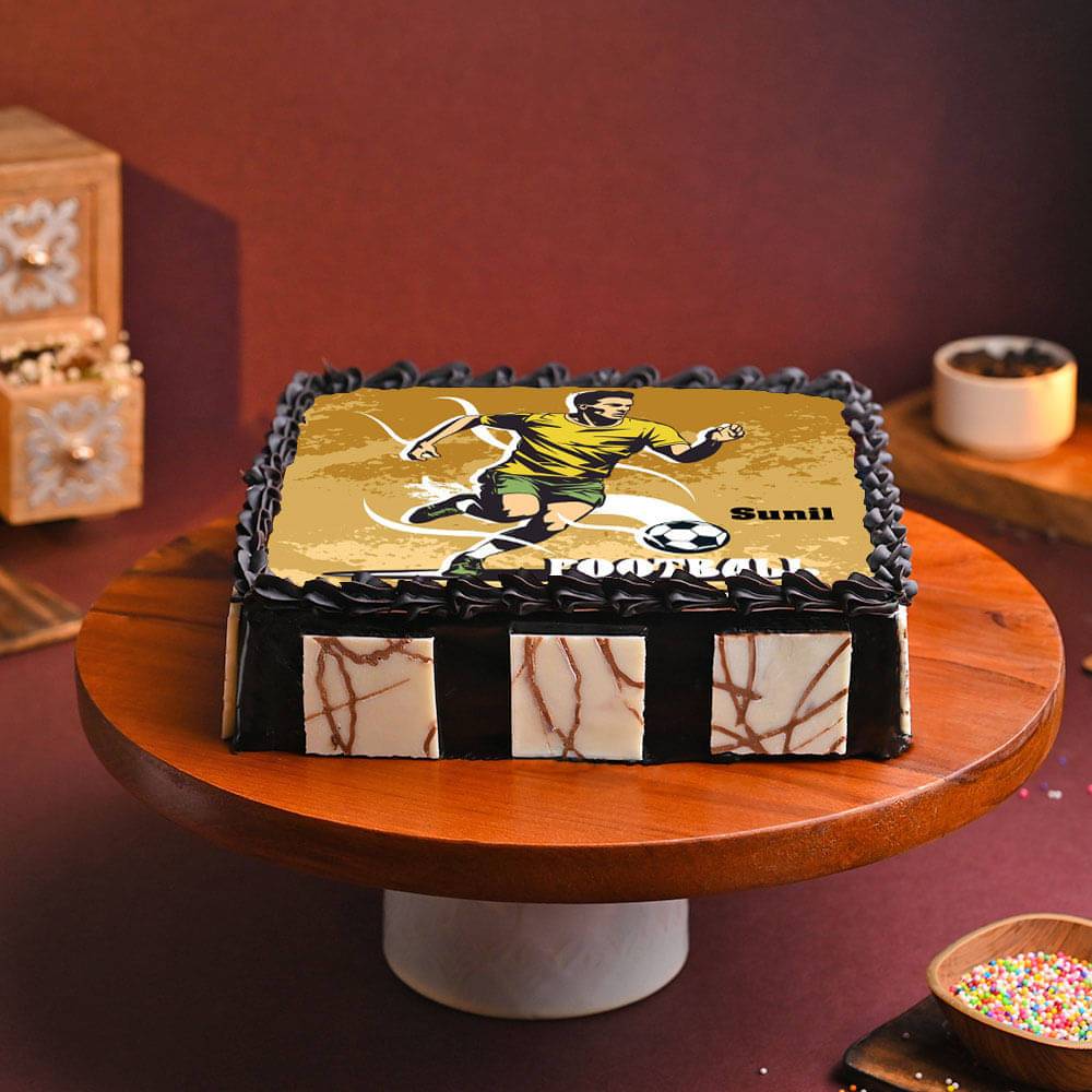 Football Fever Photo Cake