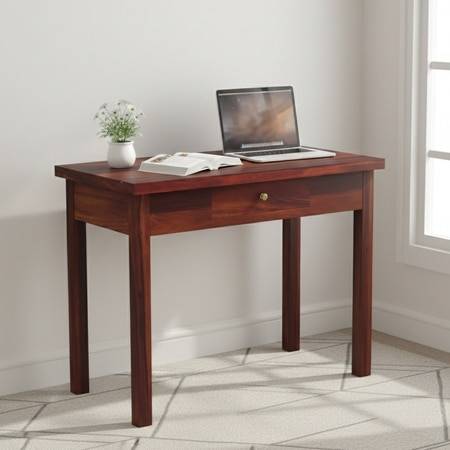 Amroha Sheesham Wood Study Computer Table In Honey Finish