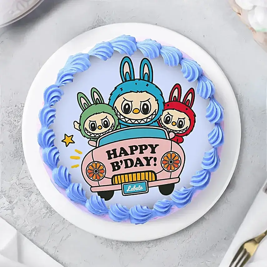 Labubu Chocolate Birthday Eggless Bento Cake