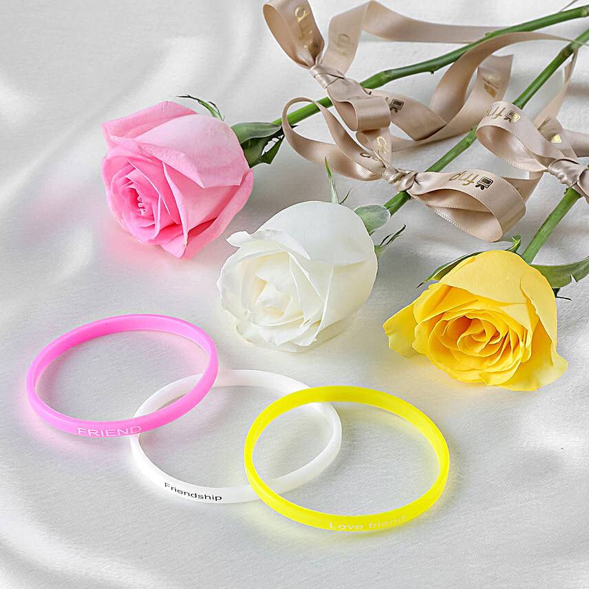 Trio of Roses N Bands for BFF