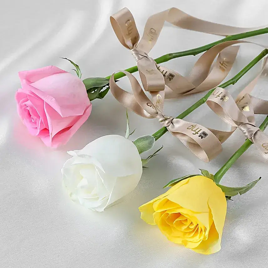 Trio of Roses N Bands for BFF