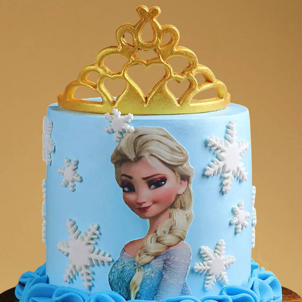 Frozen Princess Crown Cake