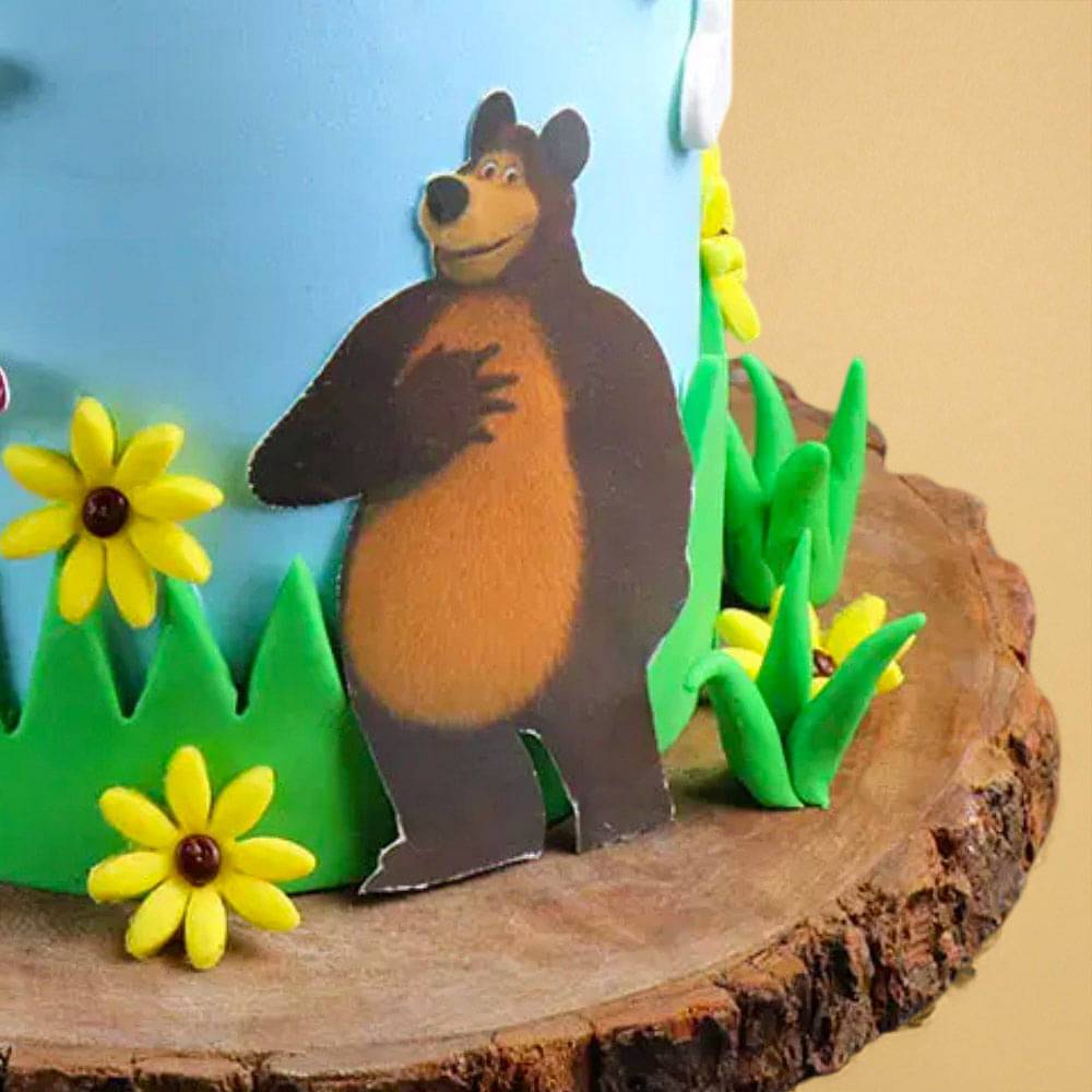 Peppy Masha n Bear Theme Cake