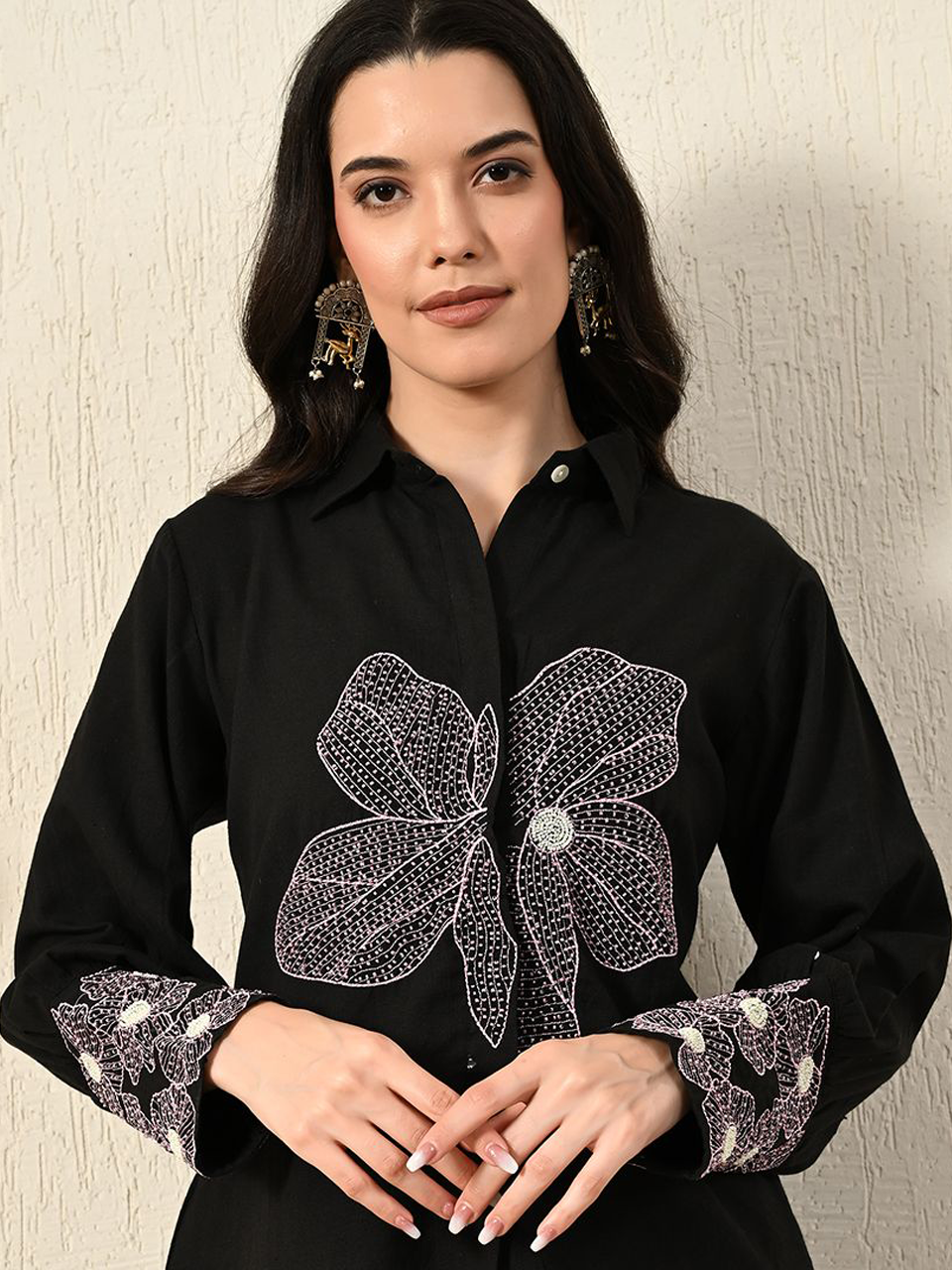 Faeezah Elegant Black Cotton Co-Ord Buy @ ₹1743