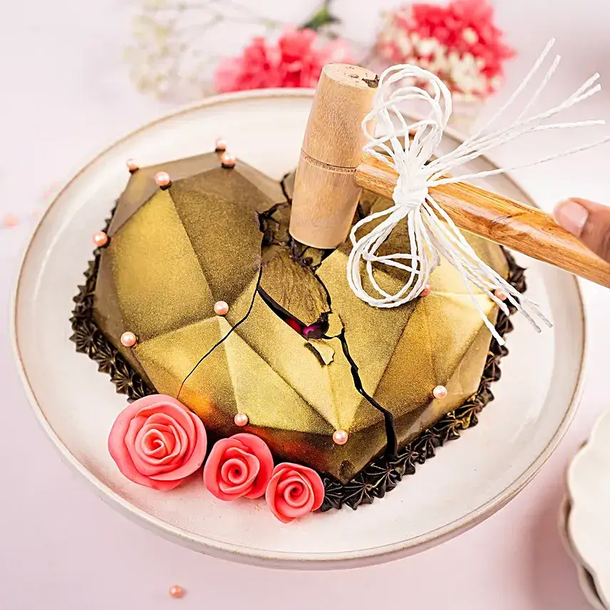 Gems Filled Heart Pinata- Truffle