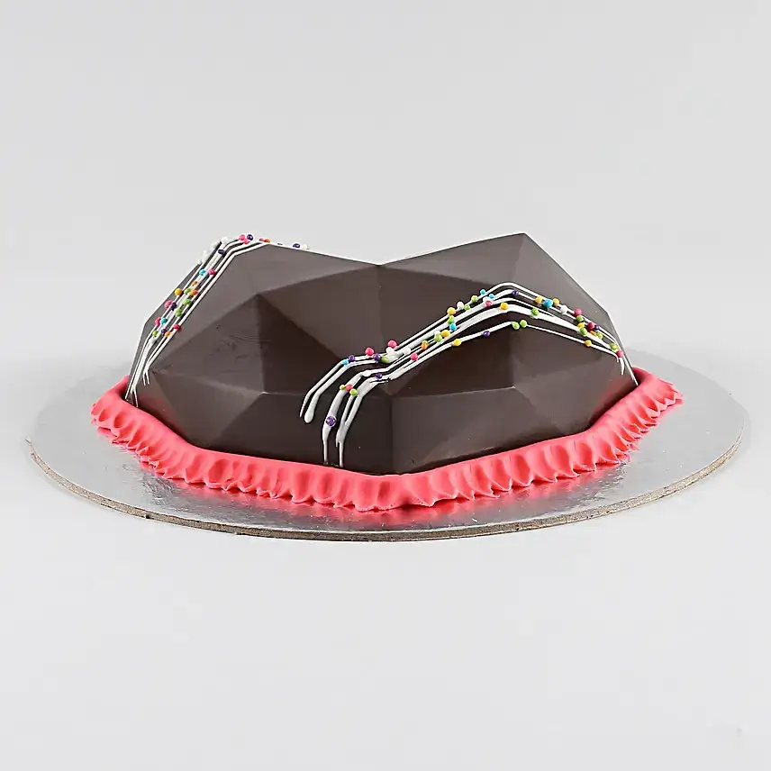 Gems Filled Heart Shaped Pinata Cake- 1 Kg