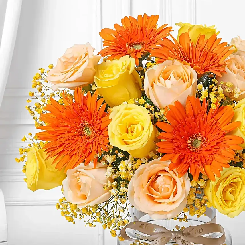 Gerbera N Rose Bloom Jar